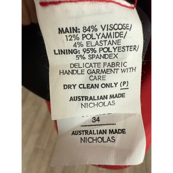 NICHOLAS Flip Hem Bra Bandage Cocktail Dress RED Size 2 $695 retail! - Picture 10 of 12